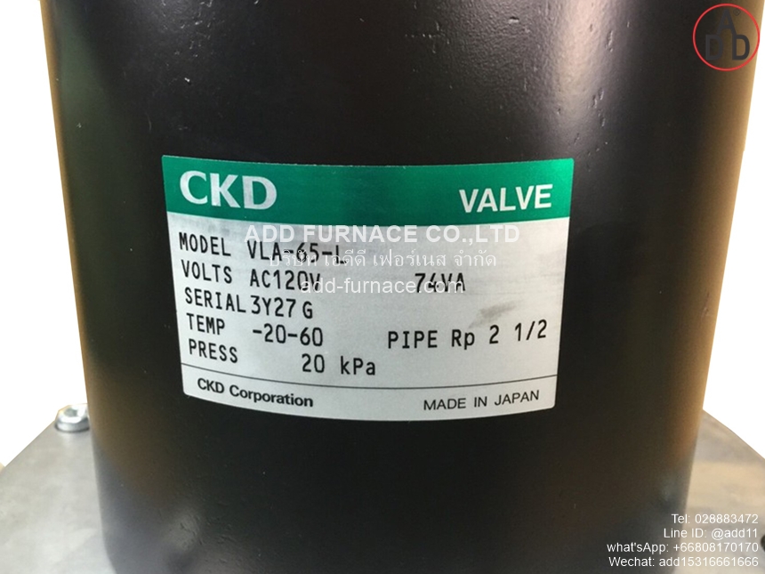 CKD MODEL VLA-65-L AC120V (3) 